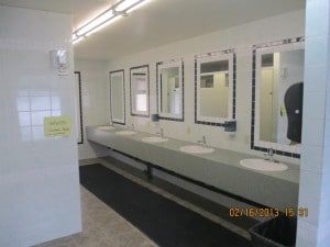 modern washroom inside